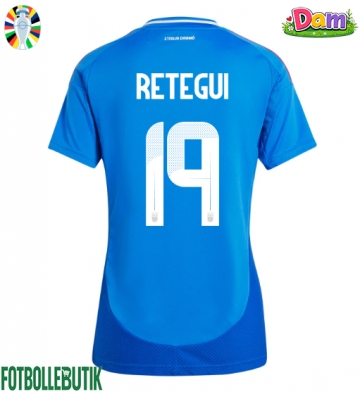 Italien Mateo Retegui #19 Hemmatröja Kvinnor EM 2024 Kortärmad
